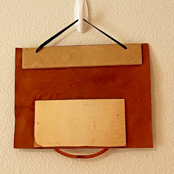 Vintage Tie Holder Native American Scene Leather Souvenir Pendleton Oregon - Picture 9 of 14